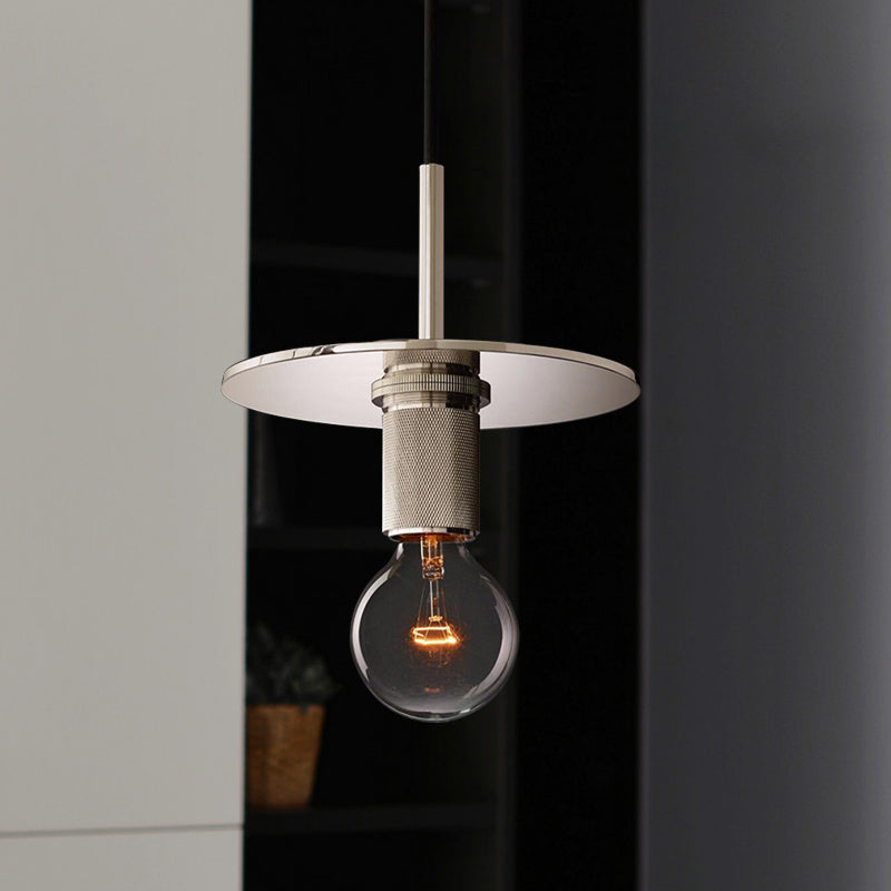 Black/Brass/Chrome Globe Hanging Light tradizionale Metal 1 Testa Sospensione Sospensione Lampada per soggiorno