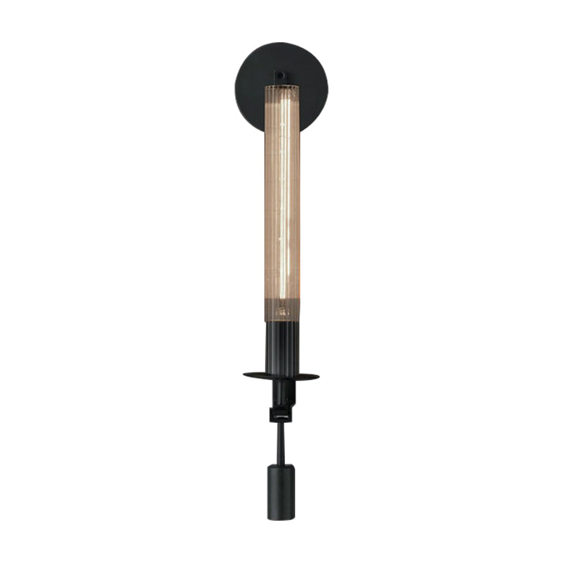 Tube Bathroom Wall Mount Light Minimalist Metal 1/2-Head Brass/Black/Chrome Sconce Lighting Fixture