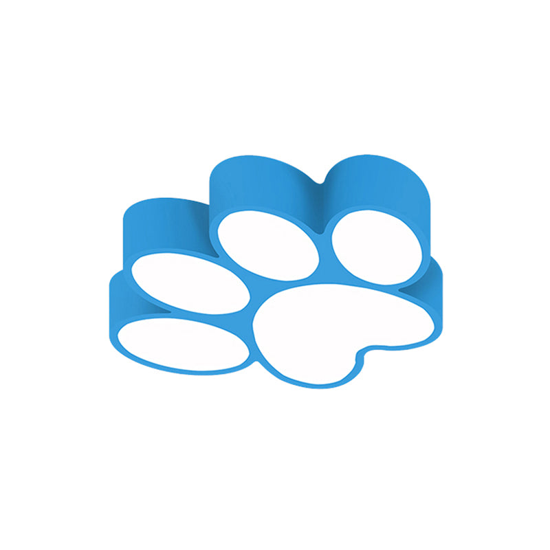 Pasillo Inicio Paw Techo Ligero Acrílico Niños Encantadores LED Flushmount Luz