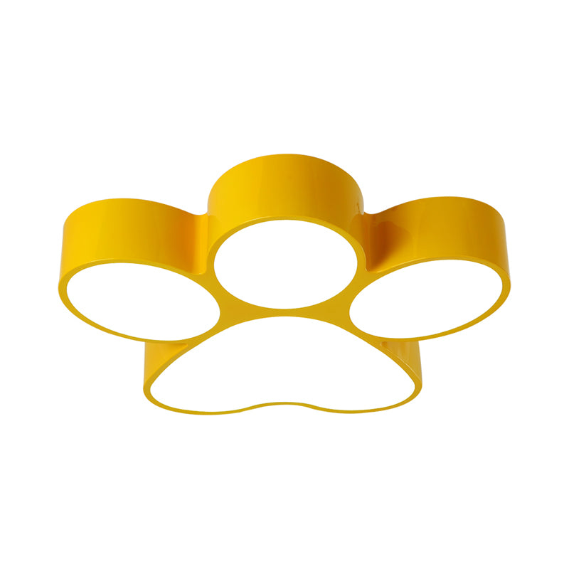 Pasillo Inicio Paw Techo Ligero Acrílico Niños Encantadores LED Flushmount Luz