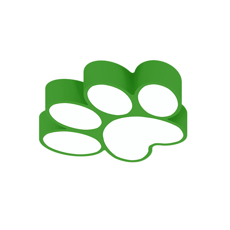 Pasillo Inicio Paw Techo Ligero Acrílico Niños Encantadores LED Flushmount Luz