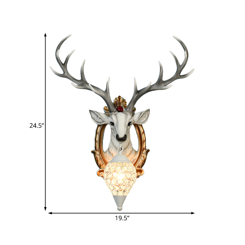 Lámpara de pared de cristal de gota de lluvia de cuadrícula de una sola bulb