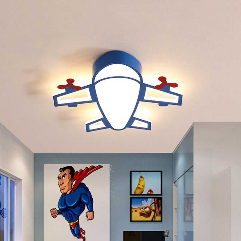 Lampada da soffitto a LED blu in stile cartone animato con montaggio a incasso in acrilico in luce bianca / 3 colori