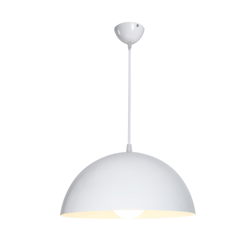 Aluminum Dome Commercial Pendant Lighting Macaron 1 Head Red/Blue/Black Ceiling Hang Light for Bedroom