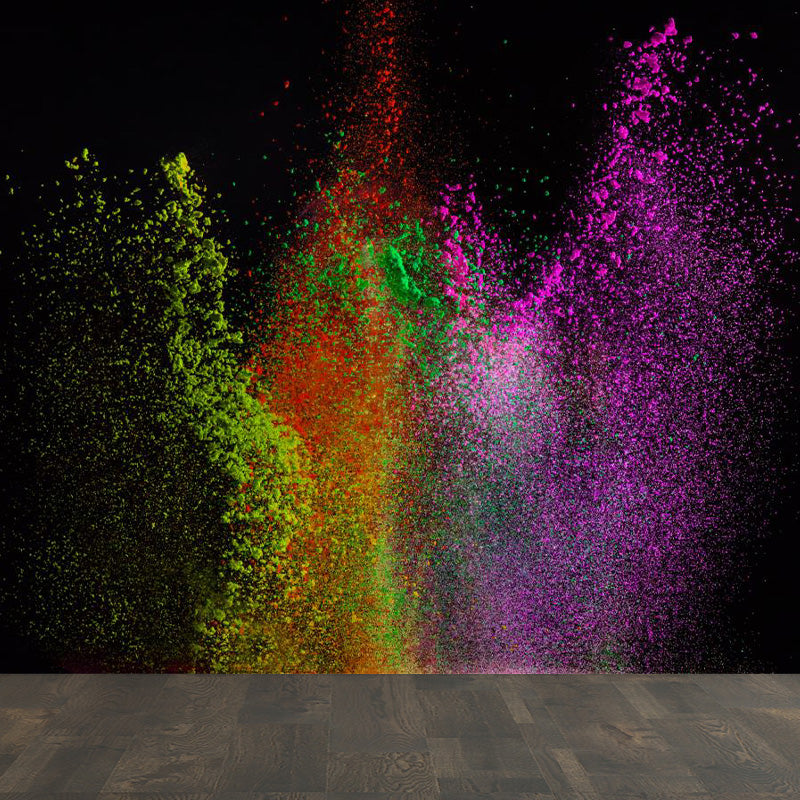 Colorful Flying Particles Wallpaper Mural Abstract Modern Waterproof Wall Decor for Room