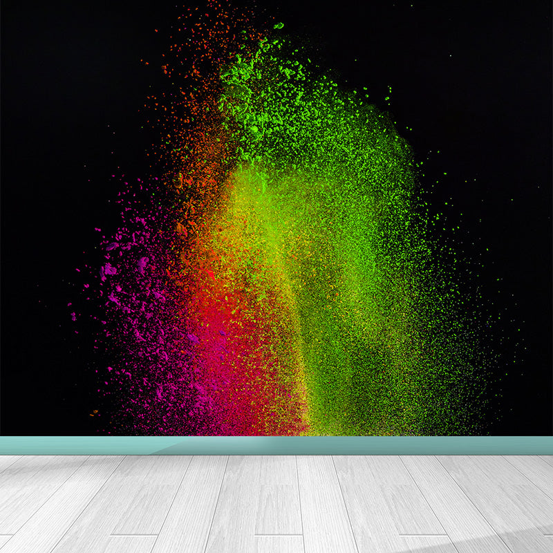 Colorful Flying Particles Wallpaper Mural Abstract Modern Waterproof Wall Decor for Room