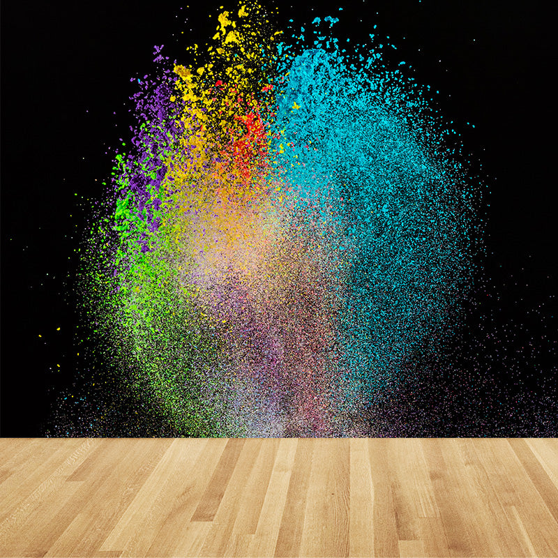 Colorful Flying Particles Wallpaper Mural Abstract Modern Waterproof Wall Decor for Room