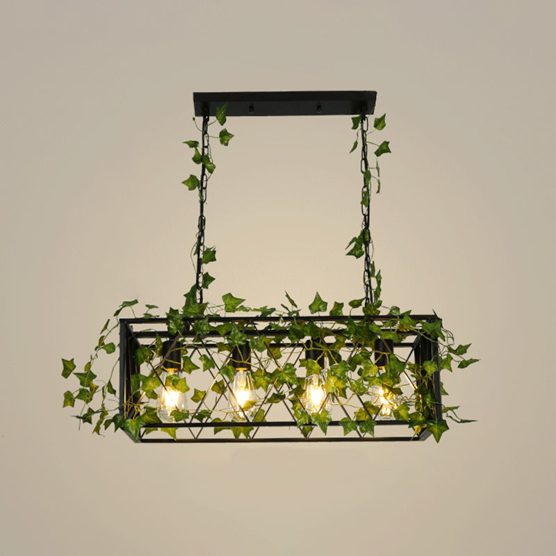 Lampada a sospensione in metallo nero 4/6-bulb Cumoid Plant Isola.