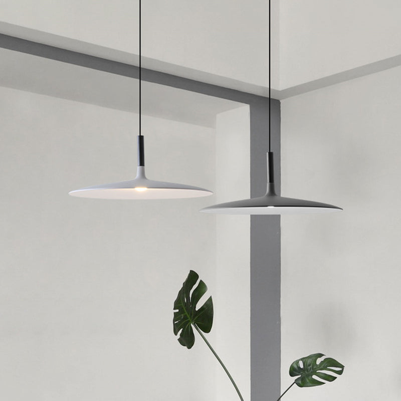 Soucoun volant en aluminium suspendu léger nordique 1-Light Orange / gris / plafond blanc pour salle à manger