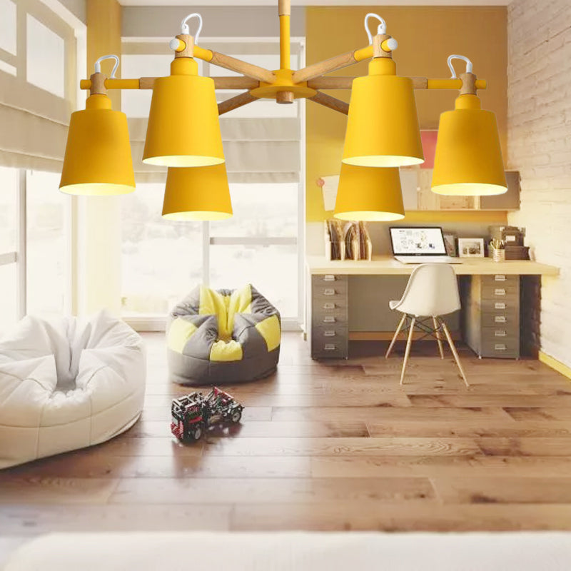 Macaroon suspendu lampe à lampe effilée en métal des lumières suspendues pour le salon