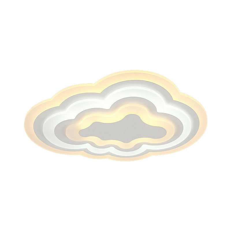 Plafonnier LED blanc en acrylique, Simple et élégant, en forme de nuage, pour porche de la maternelle
