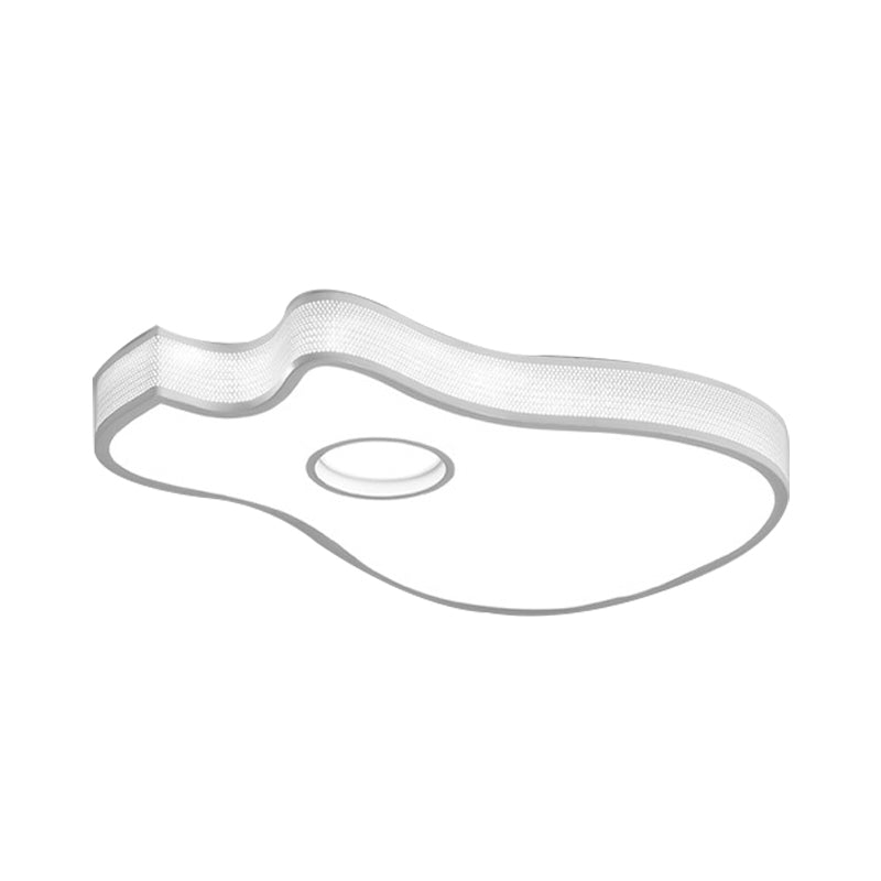 Lámpara de techo empotrada LED blanca creativa con forma de guitarra, accesorio de techo acrílico para dormitorio de niños y niñas