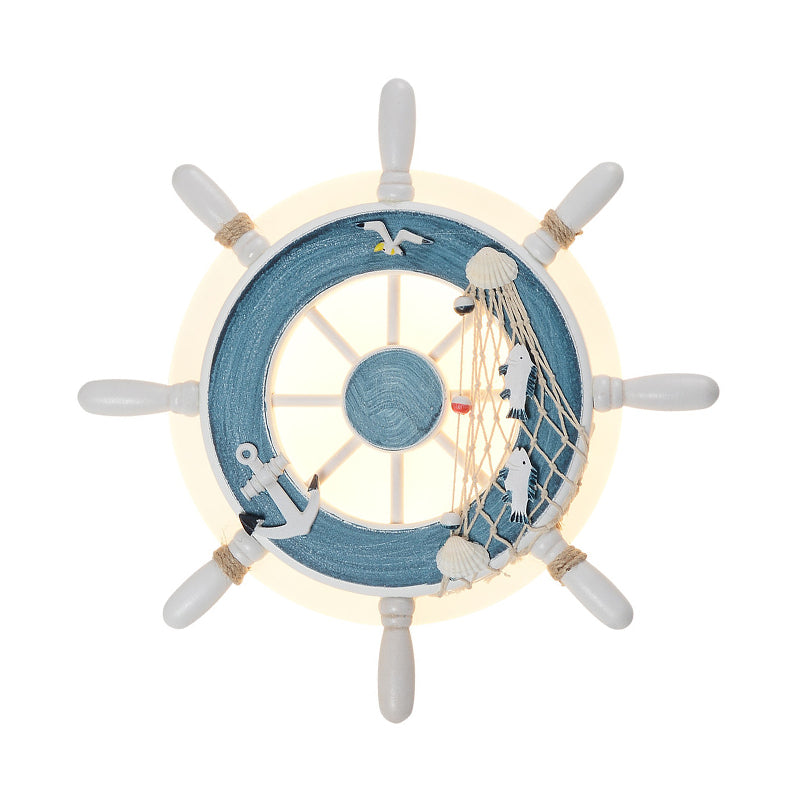 Estilo náutico Slim Wall Pared Timón Acrílico LED de pared LED para dormitorio de bebé