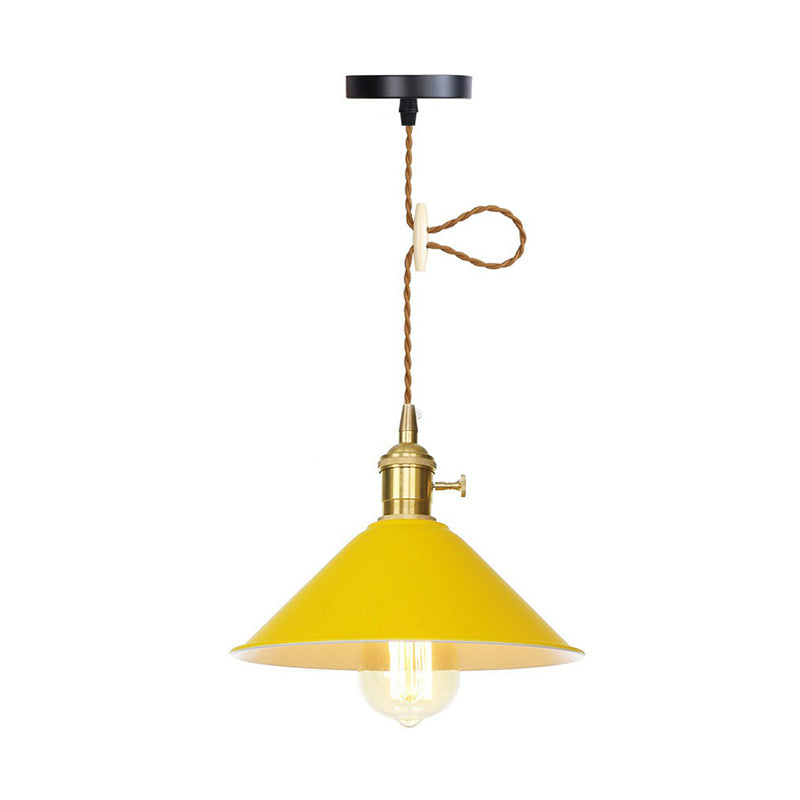 1 Lampendecke Hanglampe Nordic Küchenstange Anhänger Licht mit Scheunen/Kegeleisenschatten in Rosa/Blau/Grün