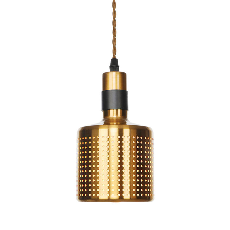 Bronze Finish Disc / Dome / Cone Plafond Lampe de plafond Anited Fer Single-Bulb Dining Salle suspendue Pendre Lumière