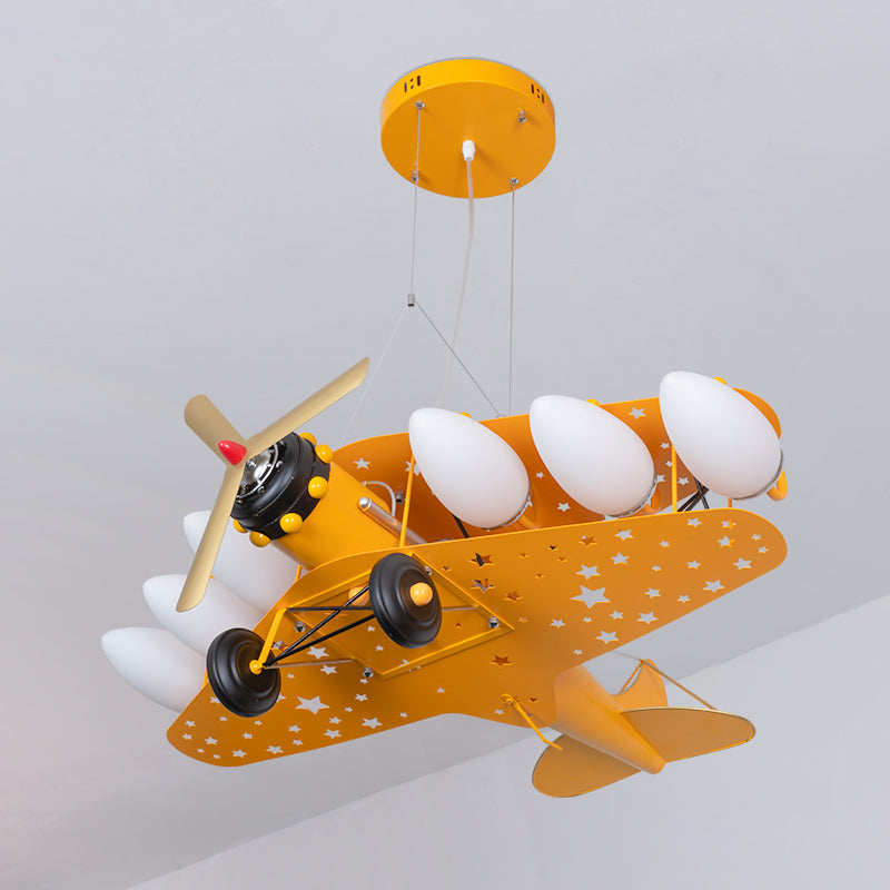 6 ampoules Planche à hélice Suspension Lumière avec lustre en métal élégant moderne pour boutique en tissu
