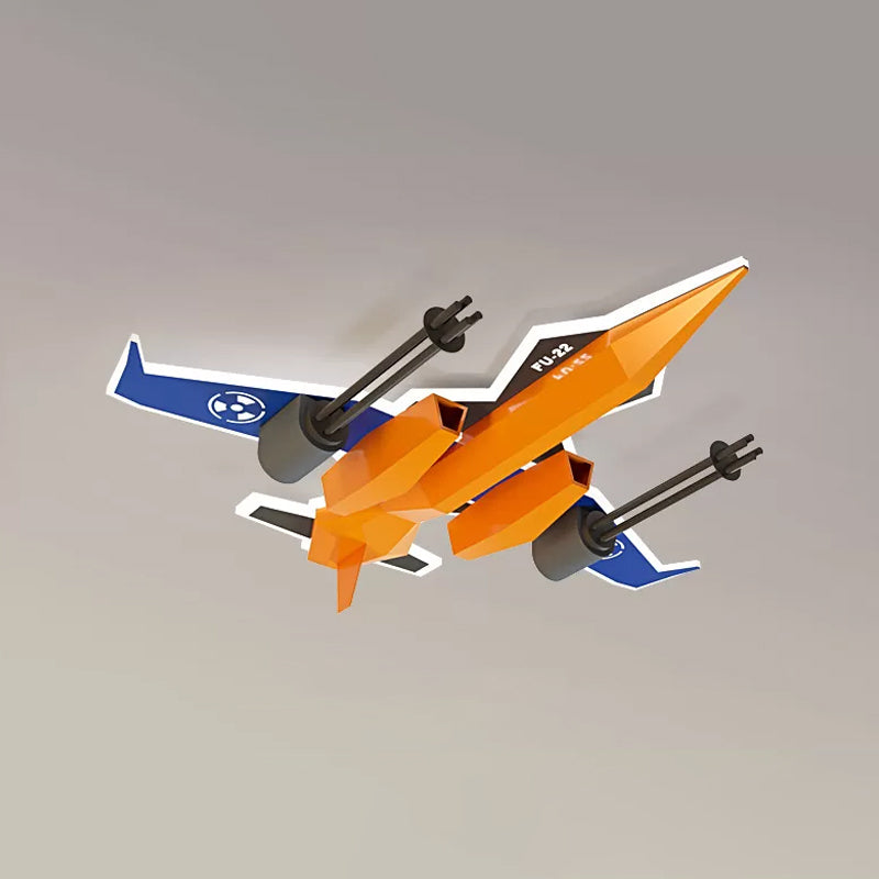 Fighter Figure Acrylic Ceiling Light Fixture Modernist LED Yellow Flush Mount Lamp for Children Room