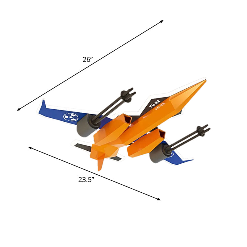 Fighter Figure Acrylic Ceiling Light Fixture Modernist LED Yellow Flush Mount Lamp for Children Room