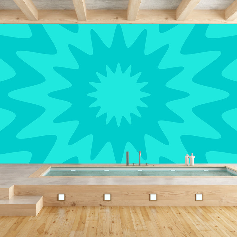 Illustration Geometrical Mural Decal Whole Wall Covering for Bedroom, Custom Print