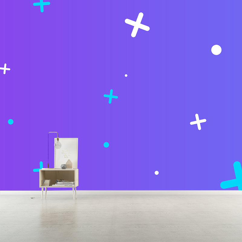 Illustration Geometrical Mural Decal Whole Wall Covering for Bedroom, Custom Print