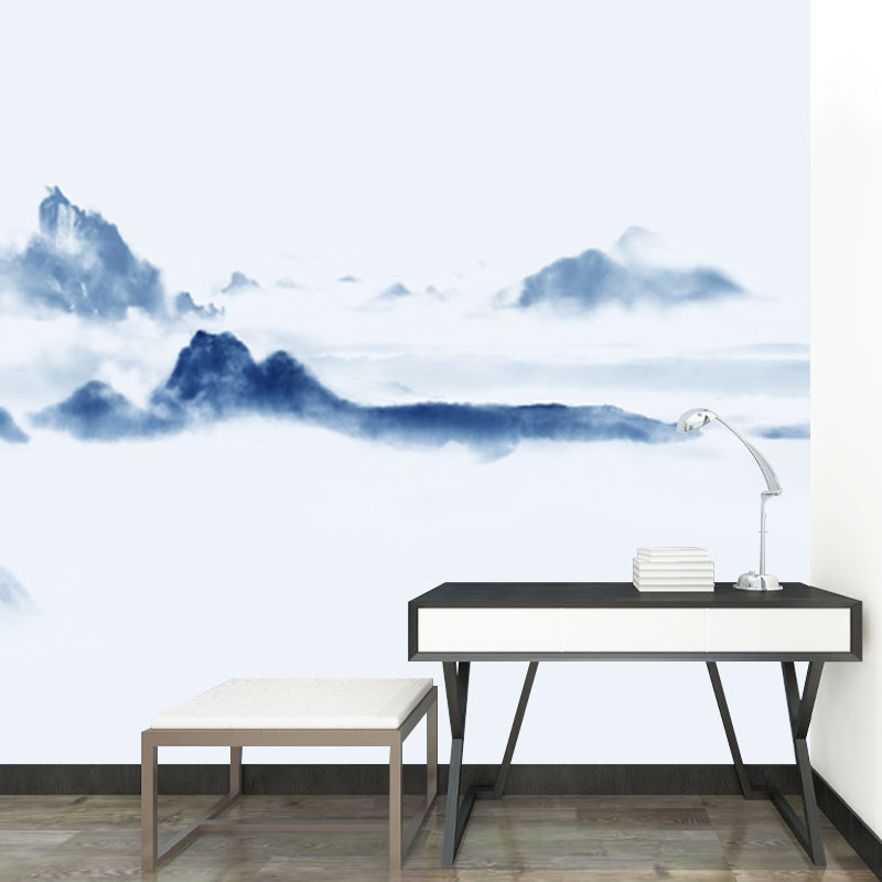 Giant Nature Landscape Mural Decal Blue Non-Woven Wall Art for Home Decor, Personalised