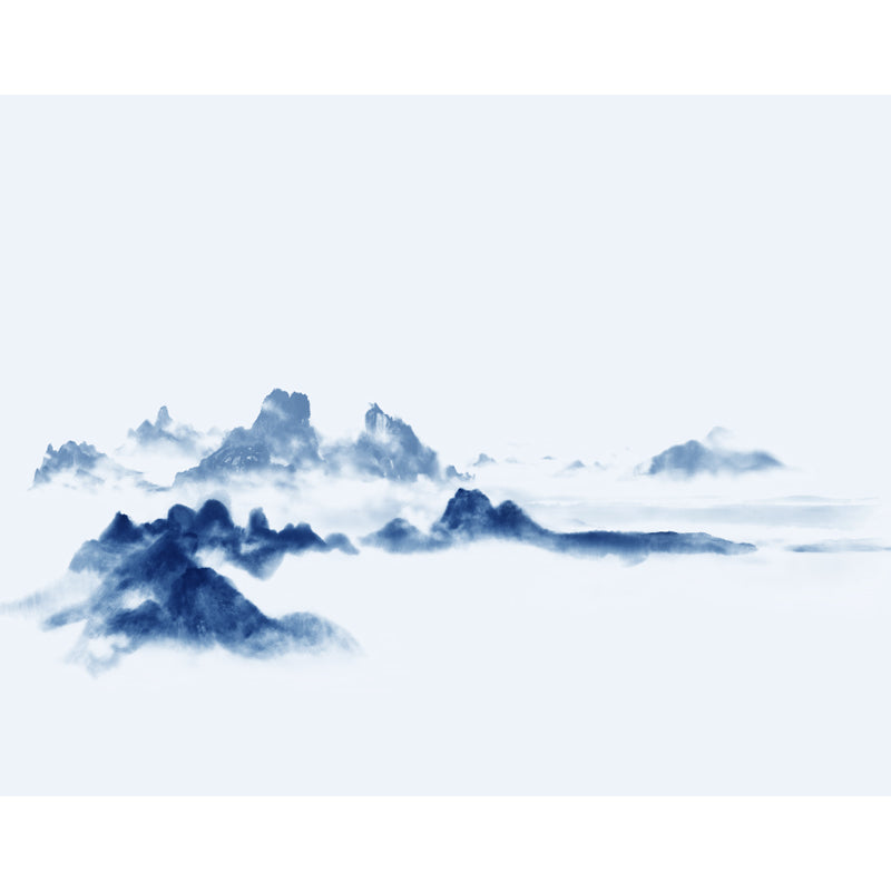 Giant Nature Landscape Mural Decal Blue Non-Woven Wall Art for Home Decor, Personalised