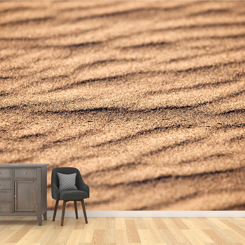 Large Size Desert Sand Mural Decal Stain-Resistant Modernist Bedroom Wall Decor in Yellow