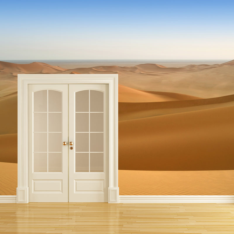 Vast Desert Scenery Wall Mural for Dining Room Natural Landscape Wall Covering, Custom Print