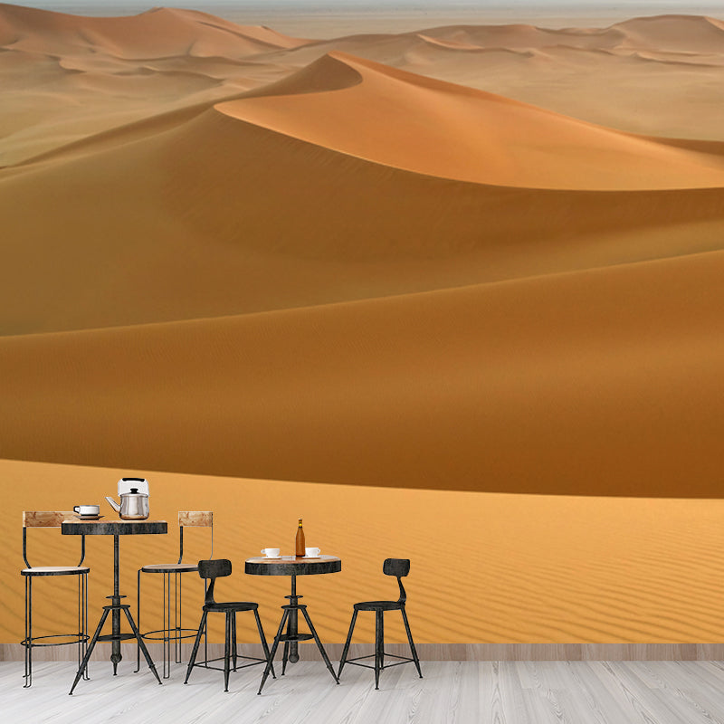 Vast Desert Scenery Wall Mural for Dining Room Natural Landscape Wall Covering, Custom Print