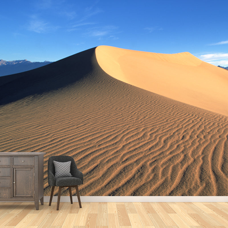 Modern Desert Wall Mural Decal Yellow Split View of the Dune Wall Covering for Accent Wall