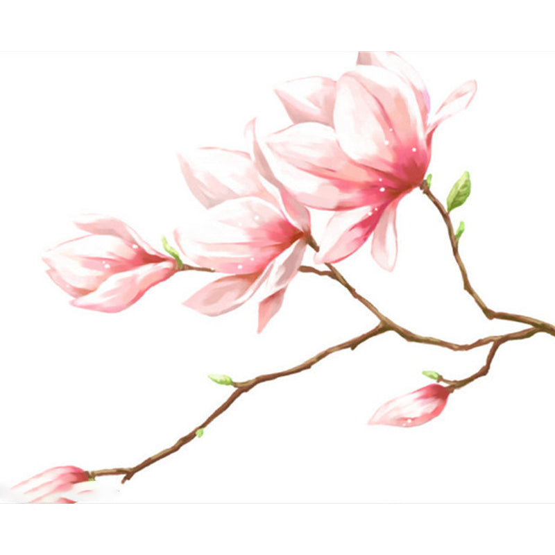 Whole Flower Branch Mural Wallpaper for Wall Decor Contemporary Girls Room Wall Art