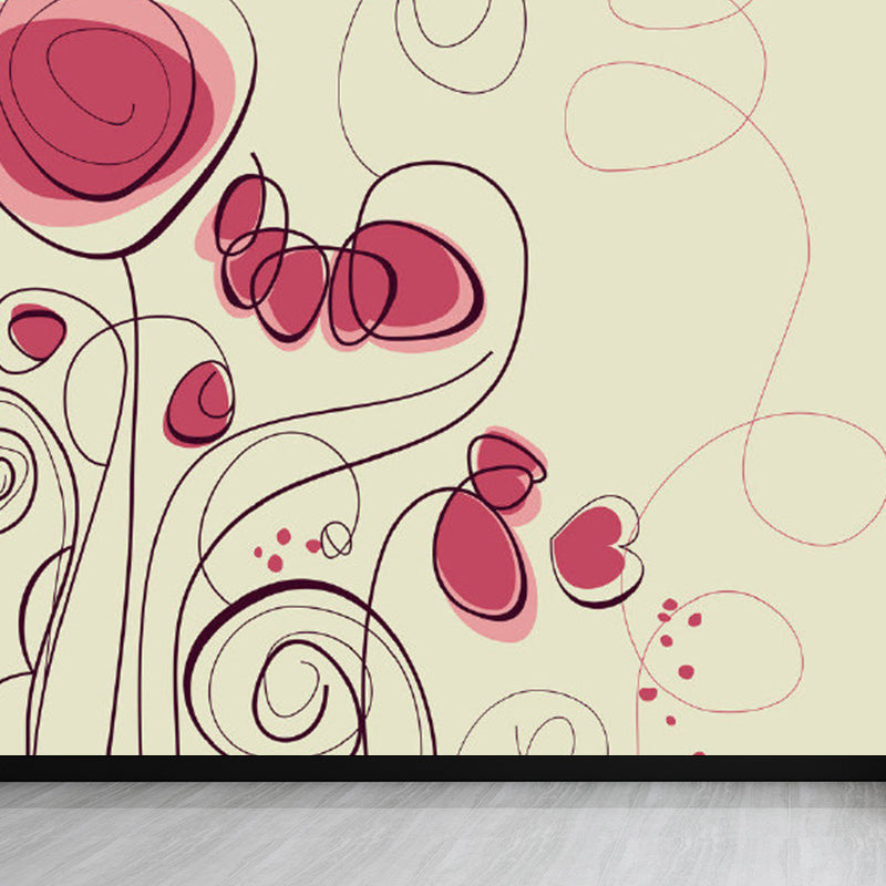 Diverse Flowers Print Wall Mural for Dining Room Florentine Wall Decor, Customised