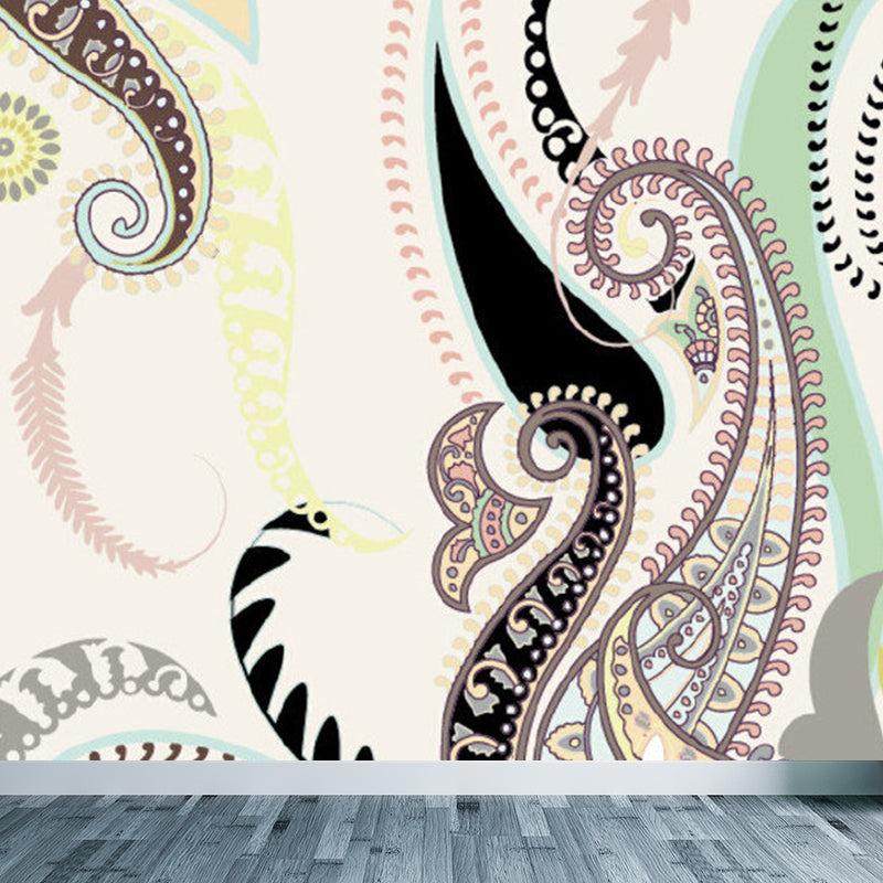 Various Floral Printed Mural Wallpaper Contemporary Non-Woven Fabric Wall Covering