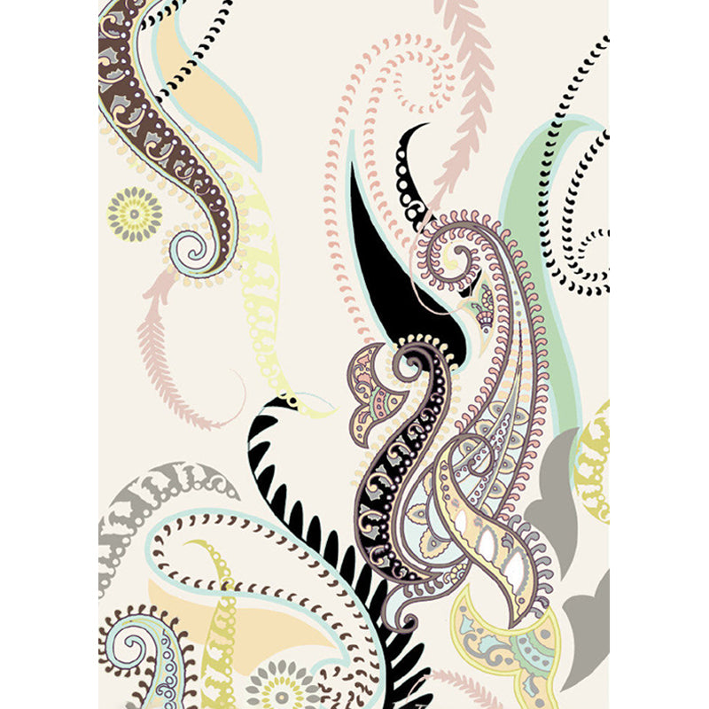 Various Floral Printed Mural Wallpaper Contemporary Non-Woven Fabric Wall Covering