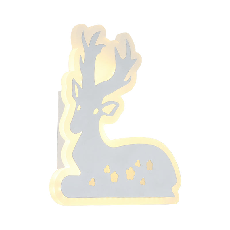 Corridor Trap Sika Deer Wandlicht Acryl Dier Witte afwerking SCONCE LICHT