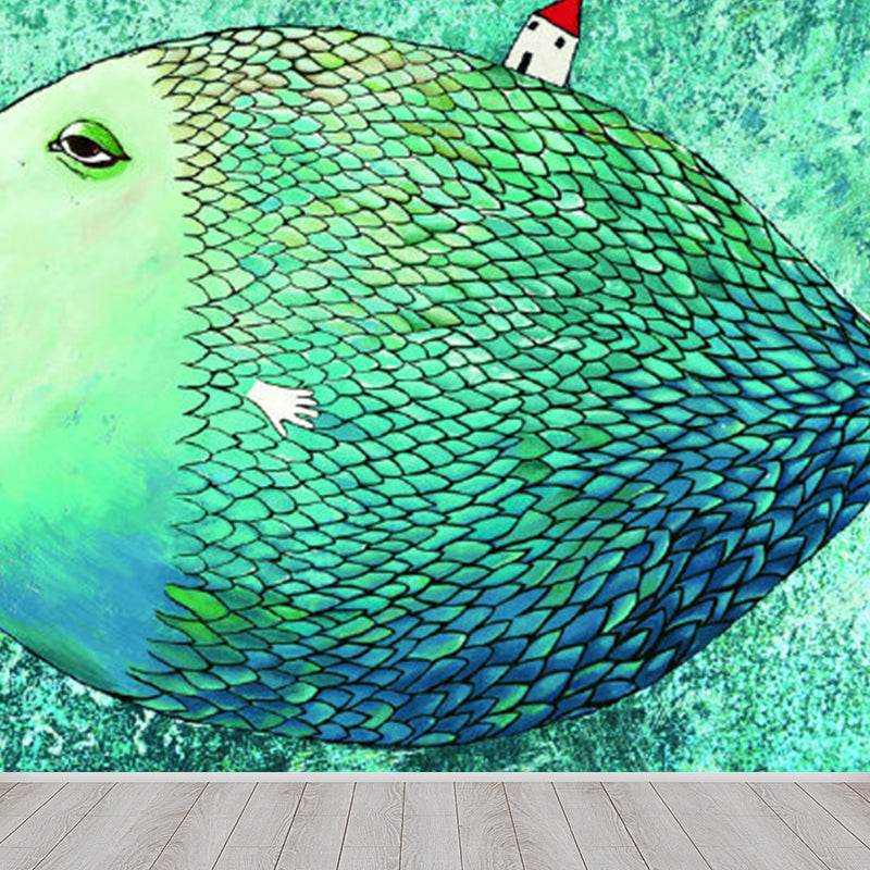 Non-Woven Decorative Wall Mural Modern Cartoon Animals Wall Covering for Living Room