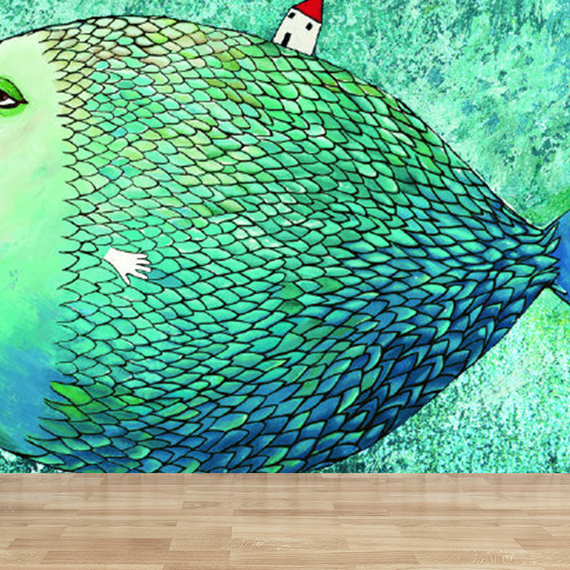 Non-Woven Decorative Wall Mural Modern Cartoon Animals Wall Covering for Living Room