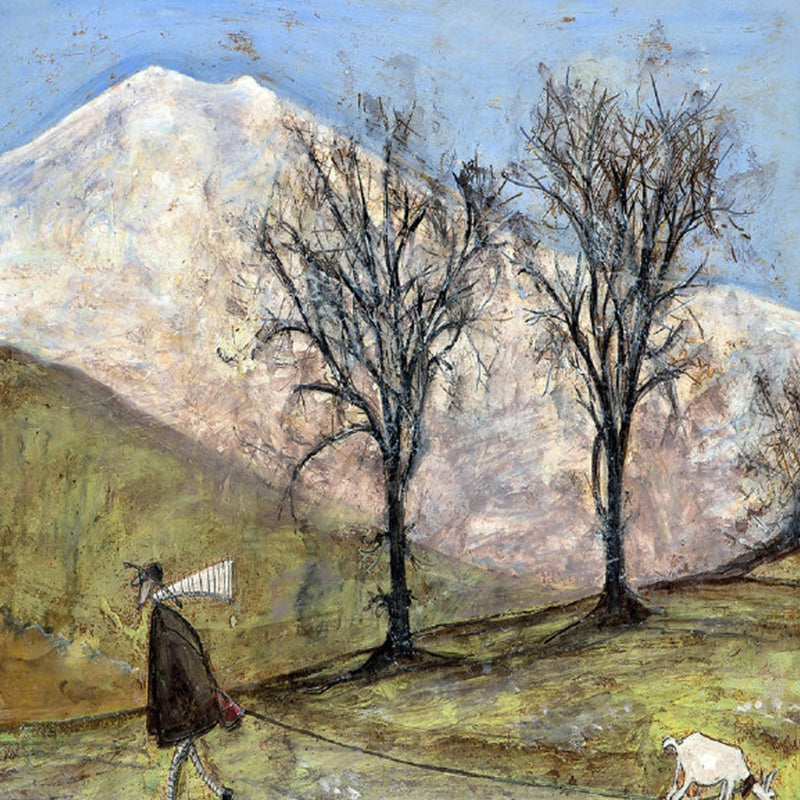 Illustration Style Botanical Wall Mural Giant Wall Covering for Dining Room, Custom