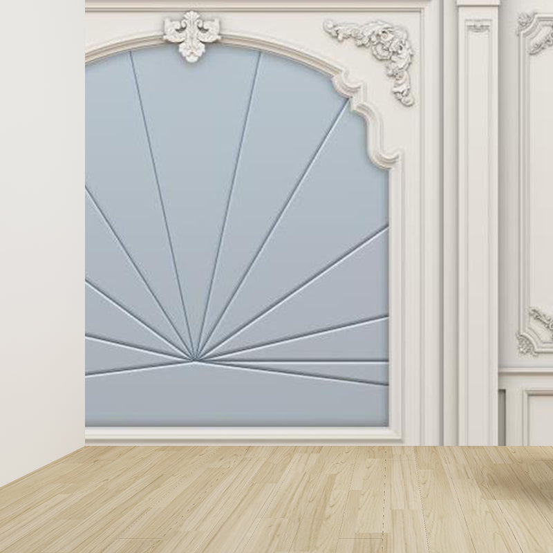 Relaxing Fanshaped Wall Mural for Dining Room Illustration Wall Decor, Customised