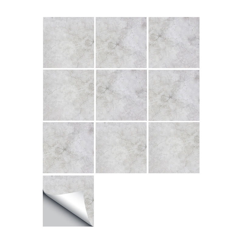 Minimalist Marble Wallpaper Panel Set for Bathroom 50 Pcs 12.2-sq ft Wall Art in Grey, Peel and Paste