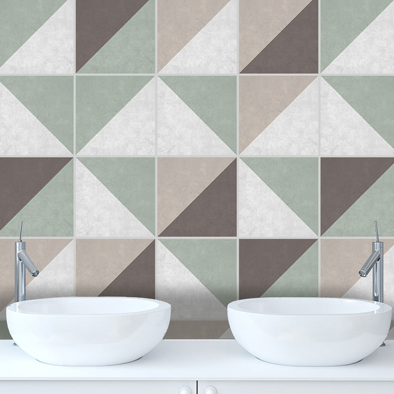 Modern Art Geometric Wallpapers for Home 8' L x 8" W Peel and Paste Wall Art in Green