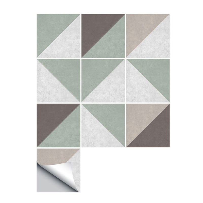 Modern Art Geometric Wallpapers for Home 8' L x 8" W Peel and Paste Wall Art in Green