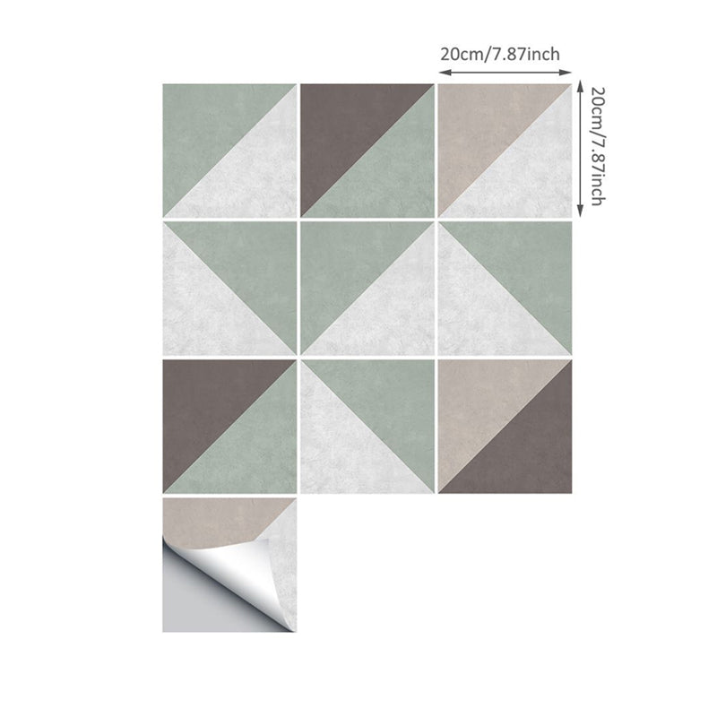 Modern Art Geometric Wallpapers for Home 8' L x 8" W Peel and Paste Wall Art in Green