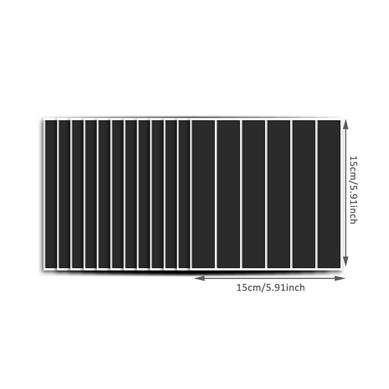 Black Minimal Adhesive Wallpaper Panels 50 Pieces 12.2-sq ft Striped Wall Art for Living Room