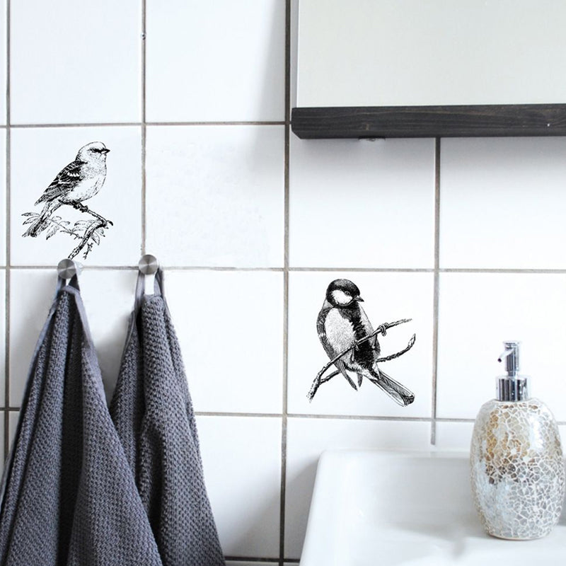 Grey Terrestrial Animal Wallpaper Panels Self-Adhesive Childrens Art Bedroom Wall Decor