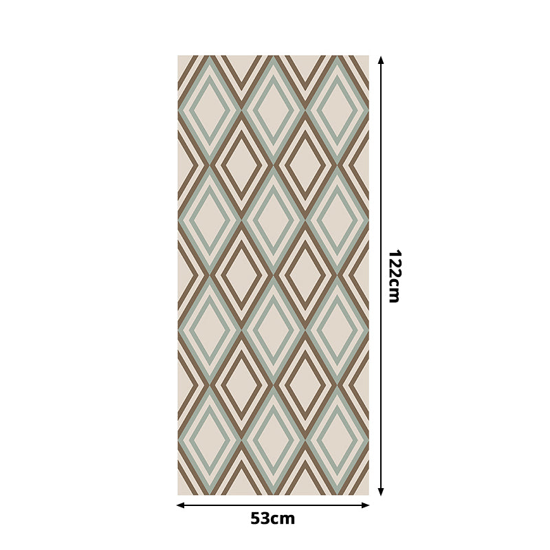 Green Trellis Pattern Wallpaper Panels Geometric Modernist Self-Sticking Wall Art