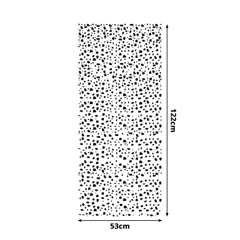 Leopard Print Wallpaper Panel Set Modern PVC Wall Decor in Grey on White, Self Adhesive