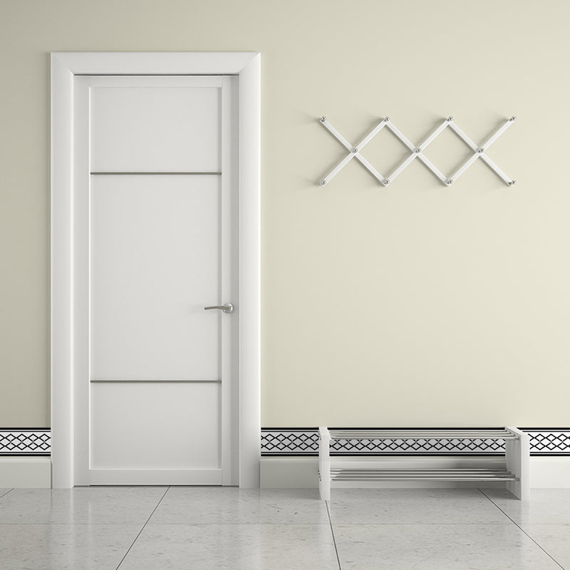 Black Interweaving Pattern Wallpaper Border Peel and Stick Modernist Living Room Wall Art