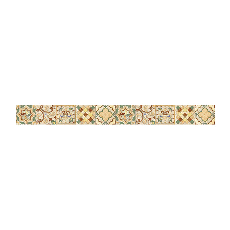 Bohemian Quatrefoil Tile Wallpaper Border Brown Easy Peel off Wall Covering for Accent Wall