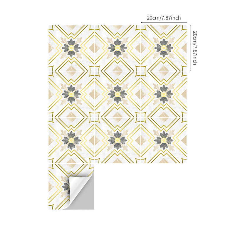 Modern Geometric Peel Wallpaper Panels Brown Seamless Pattern Wall Art for Dining Room